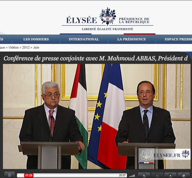 Abbas Hollande 8 juin 2012