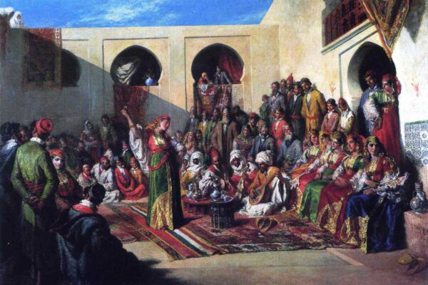 La Marriage Juif a Tangier- Francisco Lameyer y Berenguer- Madrid, 1875