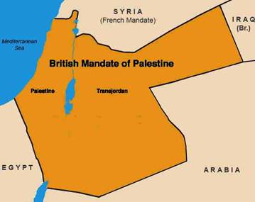 Les frontieres de la Palestine historique palestine-brit