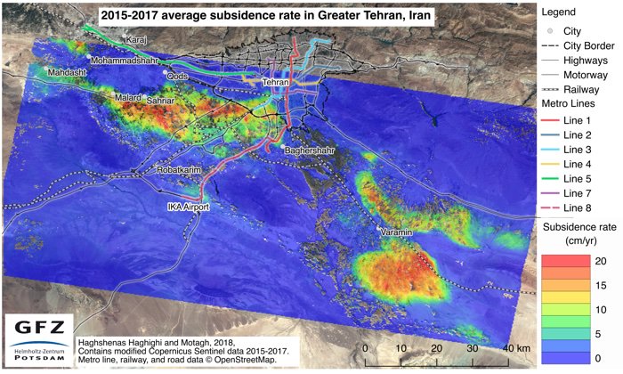 affaissement-Téhéran-Iran