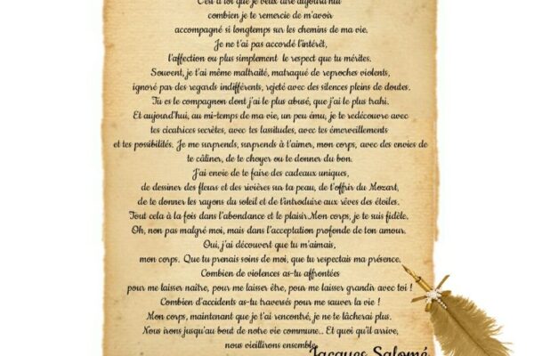 LETTRE À MON CORPS, par Jacques Salomé e0bb64c1c11a116512c3c26cbad27256